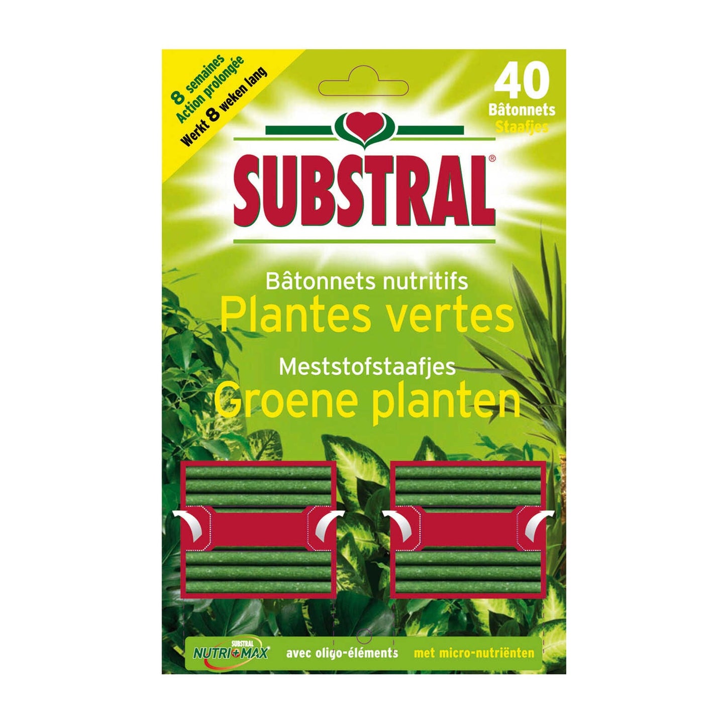 Bâtonnets nutritifs | Plantes vertes | 0,21 €/pc | 40 pc