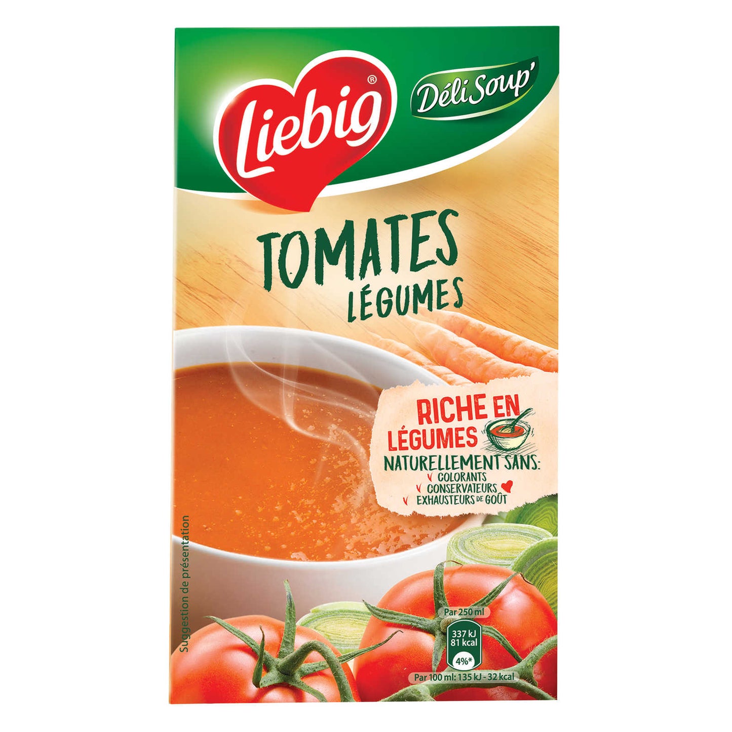 Soupe | Tomates-Légumes | 4,25 €/l | 1 l