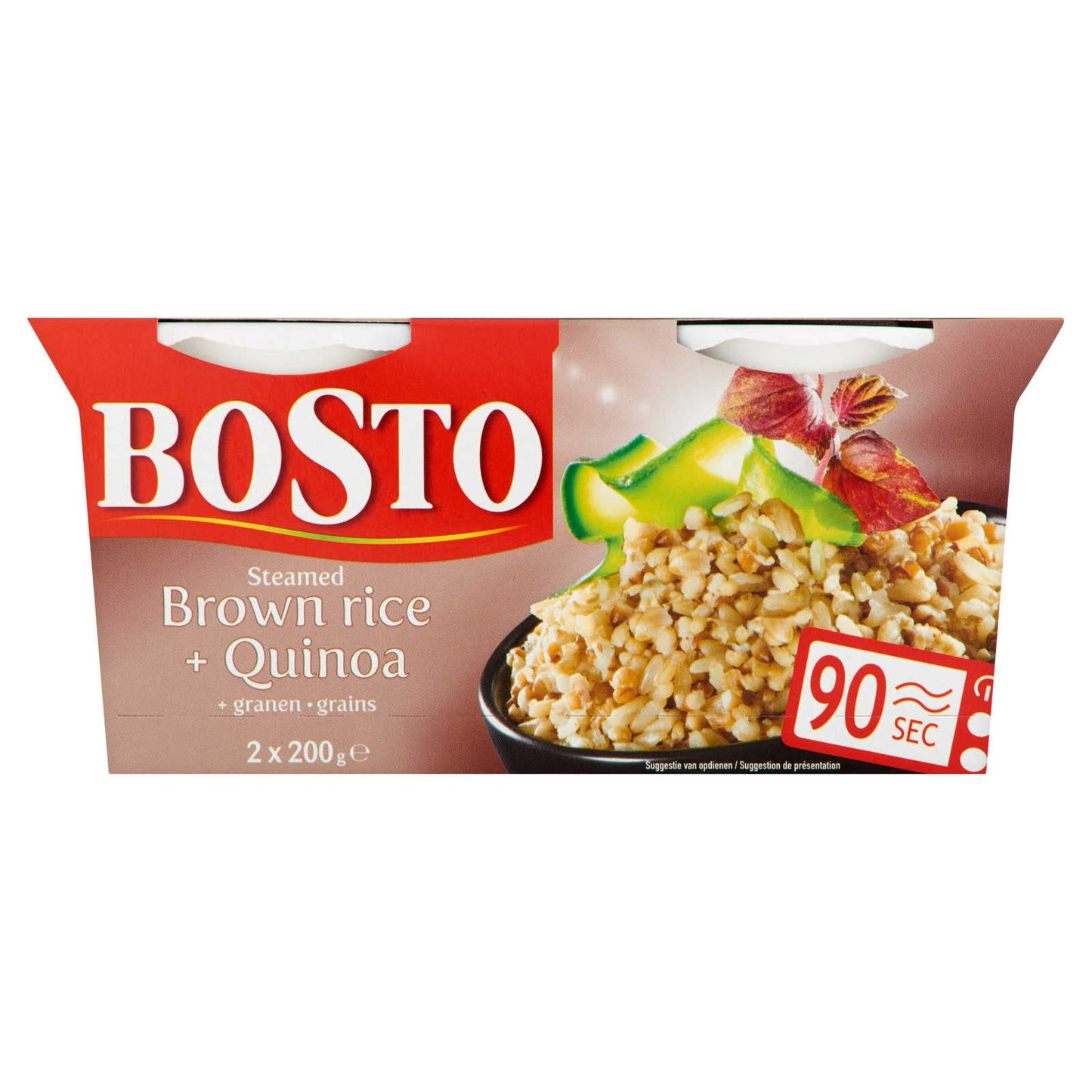 2X200G Bosto 1 1/2min Brown+Quinoa | 9,98 €/kg | 2 x 200 gr