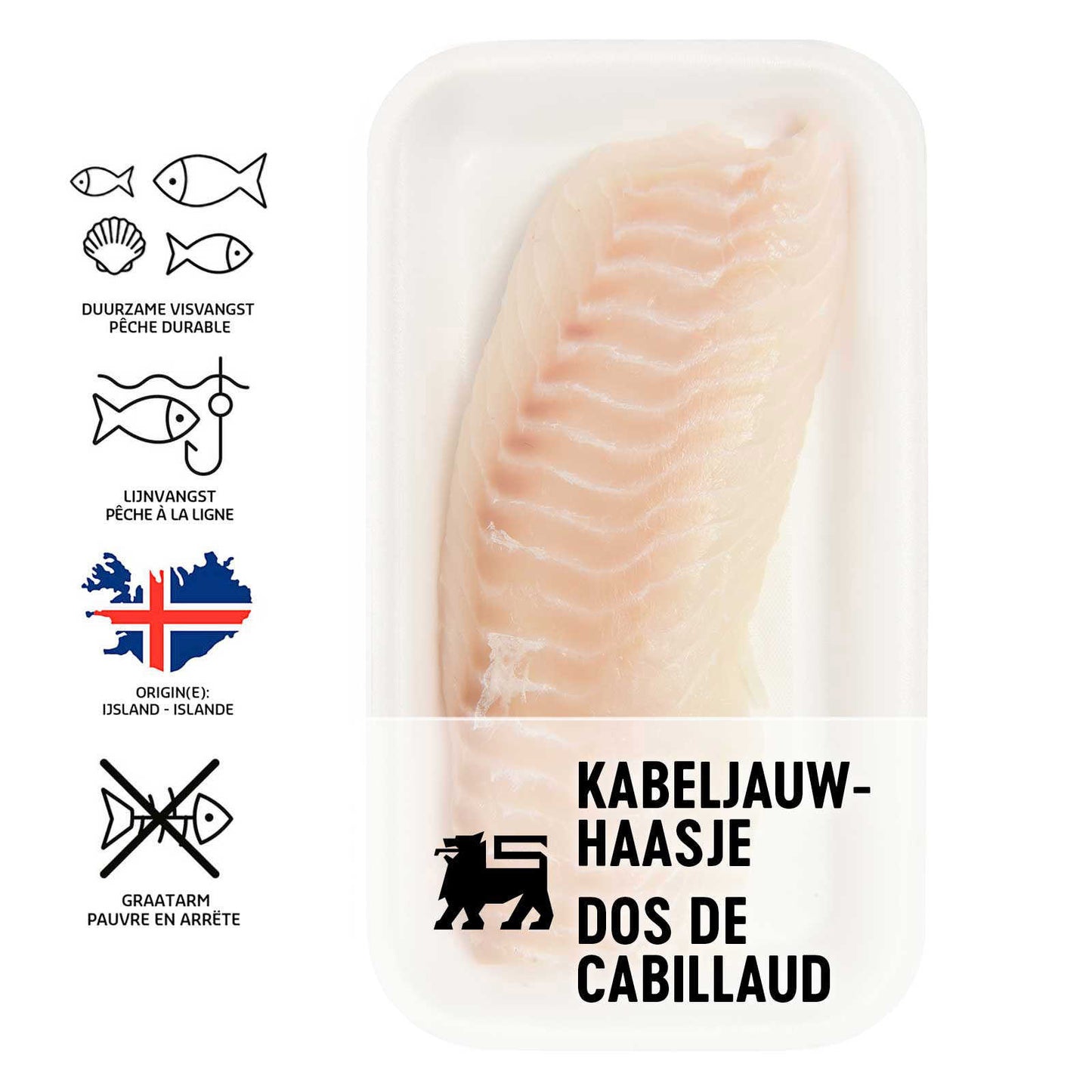 Dos de cabillaud | Islande | +/- 9,91 € | +/- 325 gr