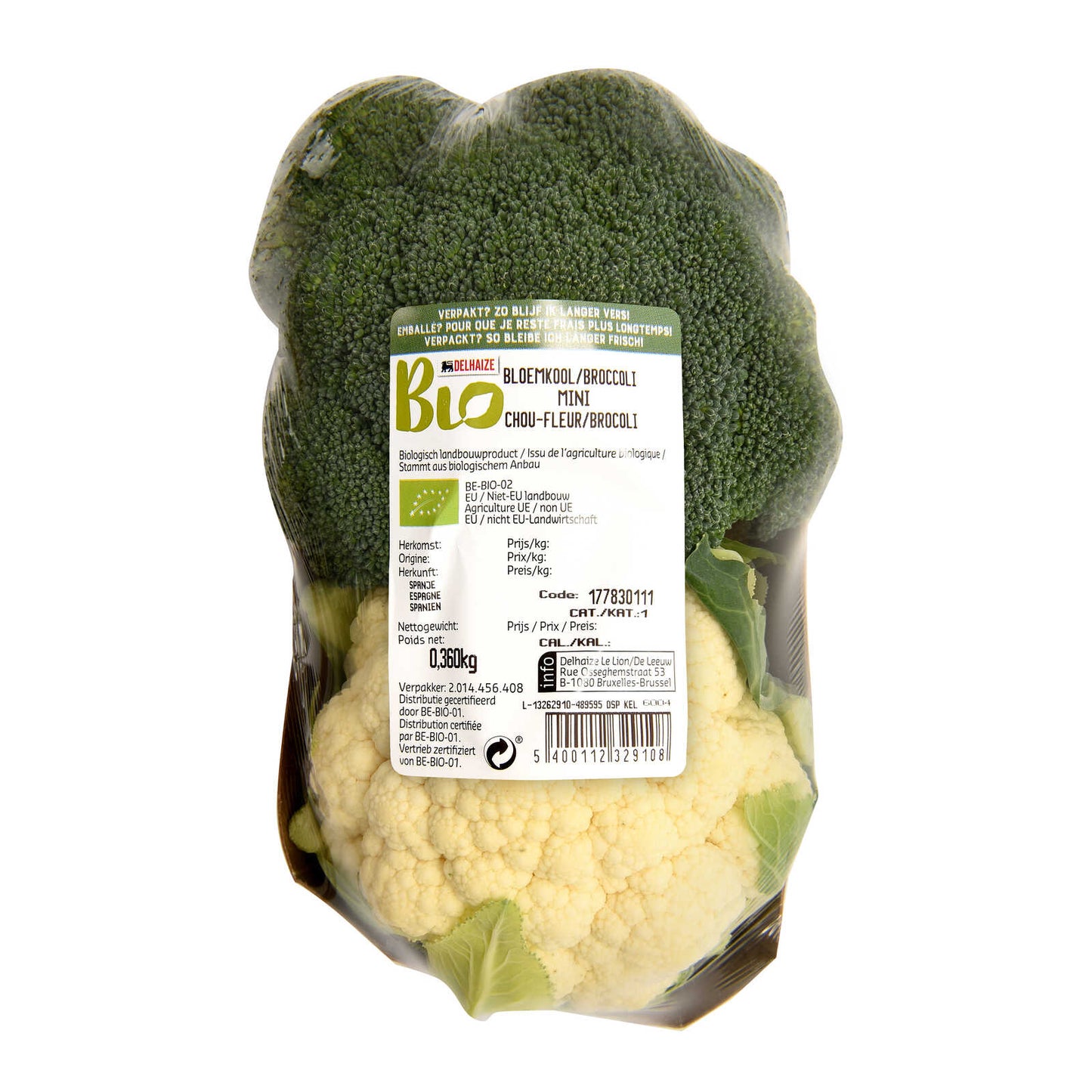 Brocoli/chou-fleur | Mini | Bio | 12,48 €/kg | 400 gr