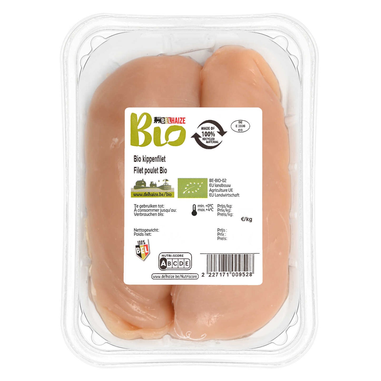 Filet |Poulet | Bio | +/- 7,50 € | +/- 300 gr