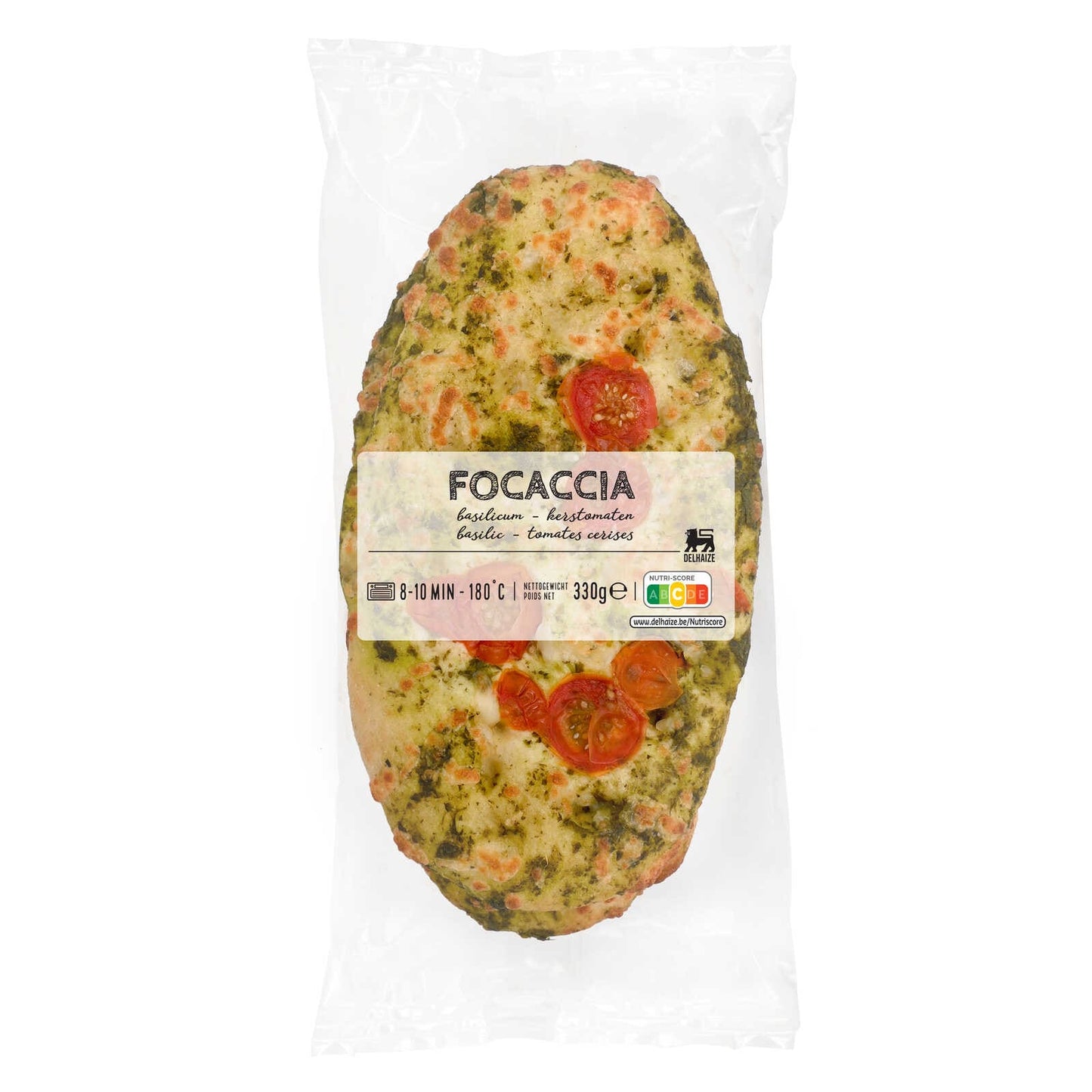 Focaccia | Basilic | Tomate | 9,06 €/kg | 330 gr