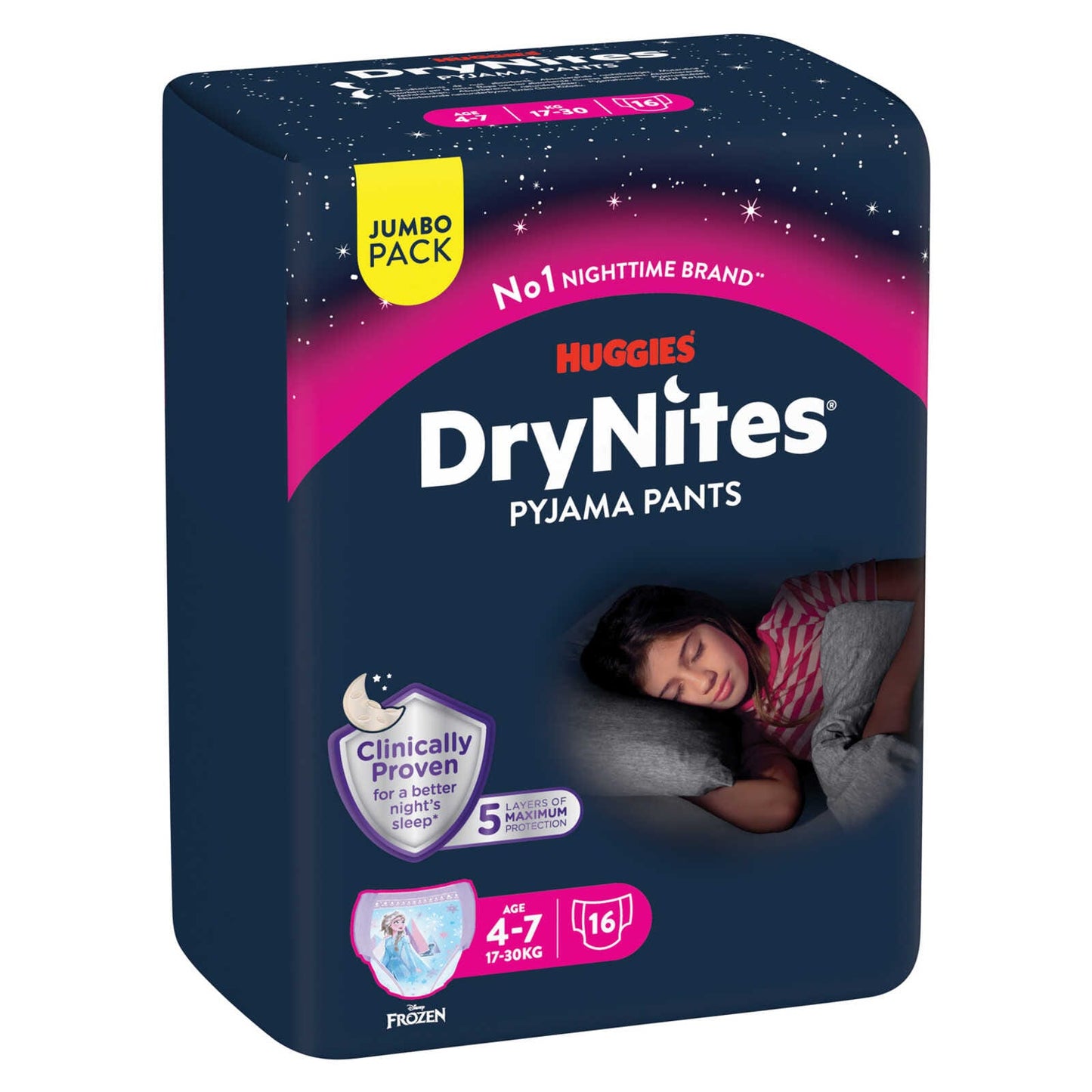 Culottes de nuit | Fille | Absorbant | 4-7 ans | 0,72 €/pc | 16 pc
