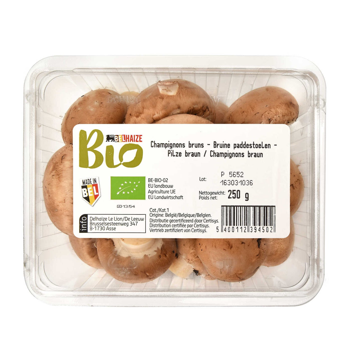 Champignons bruns | Belges | Bio | 7,96 €/kg | 250 gr