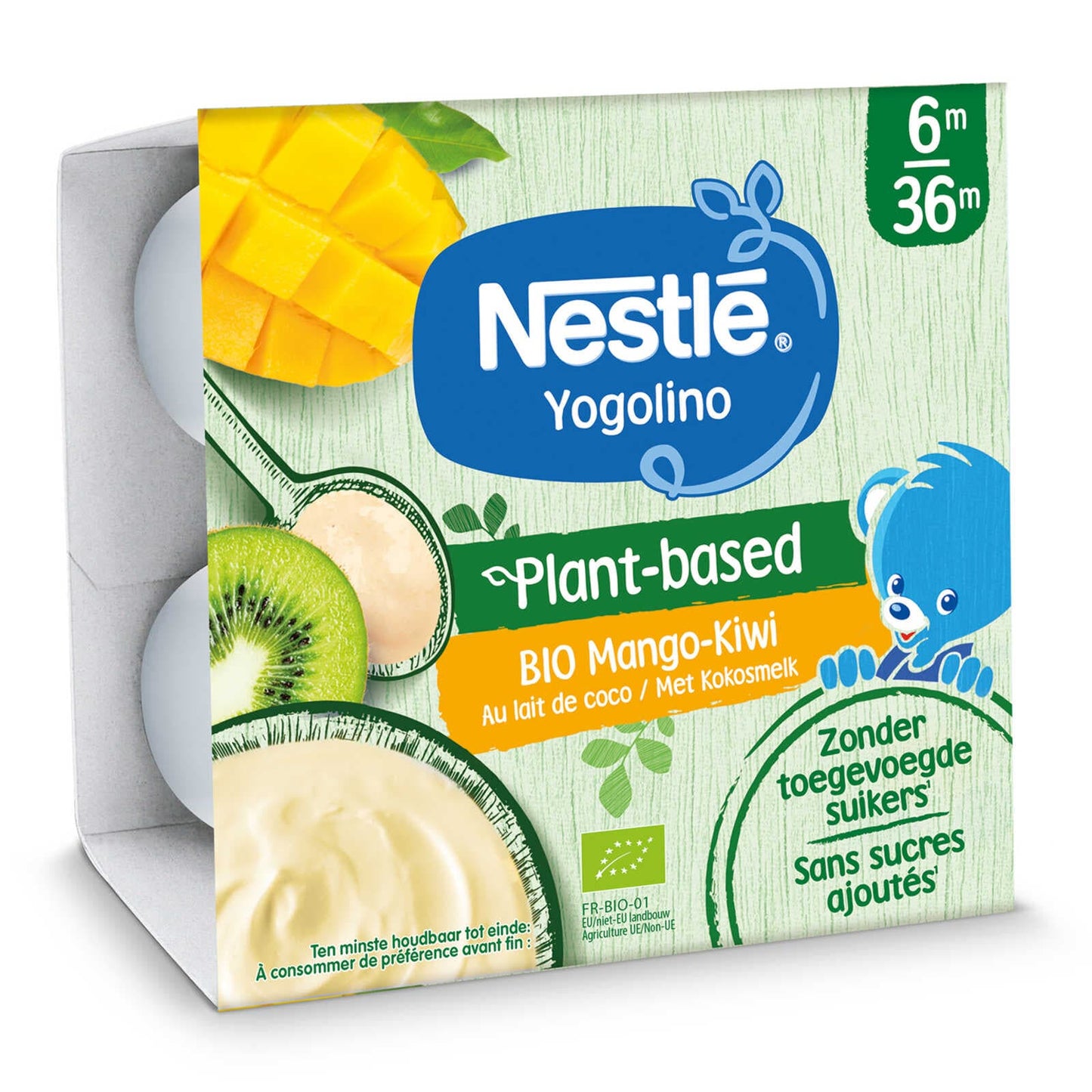 Dessert | Végétal | Mangue Kiwi | dès 6 mois | Bio | 10,97 €/kg | 4 x 90 gr