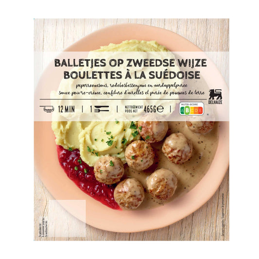 Boulettes | suédoises sauce poivre-crème | 13,31 €/kg | 465 gr