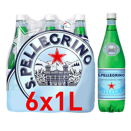 Eau minérale | Pétillante | PET | 0,88 €/l | 6 x 1 l