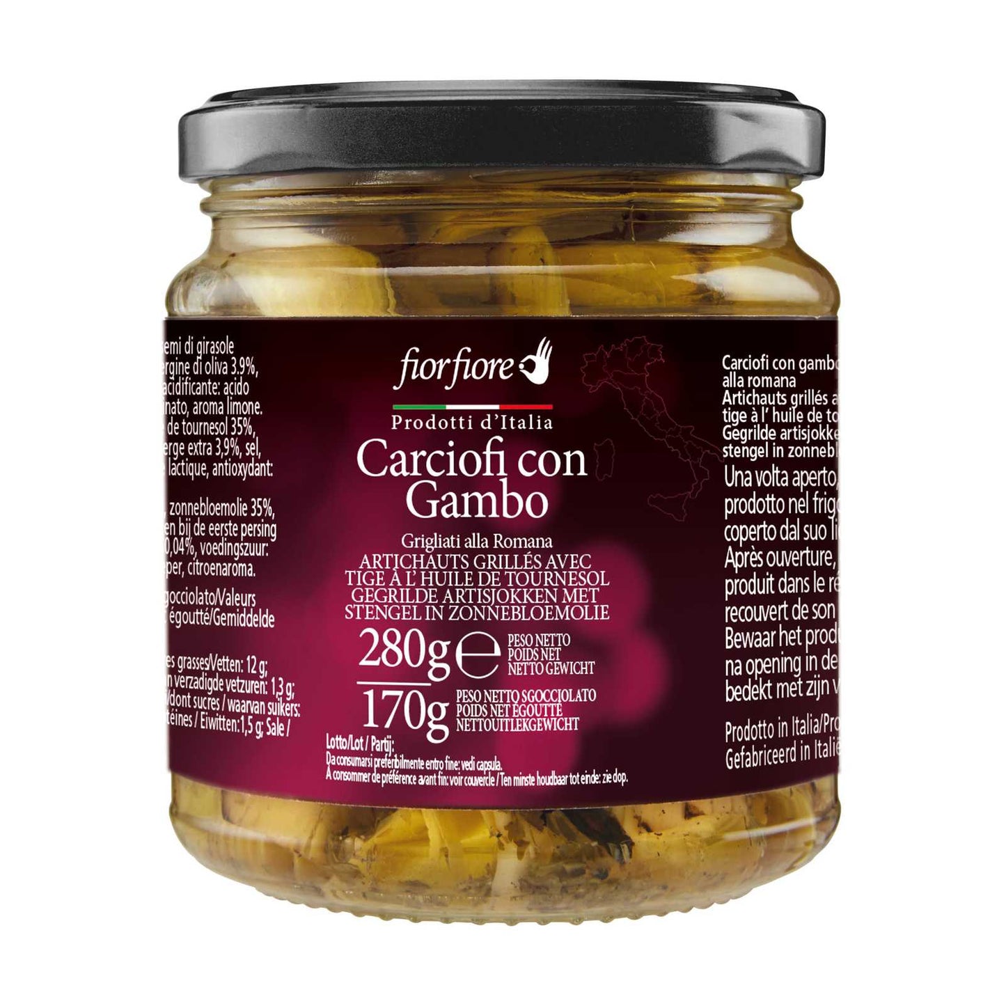Artichauts | Grillés | Tige | 17,68 €/kg | 280 gr