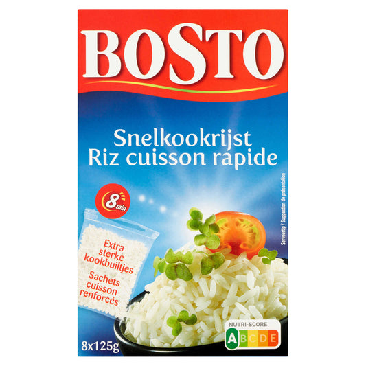 Riz cuisson rapide | 8 min | 3,65 €/kg | 8 x 125 gr