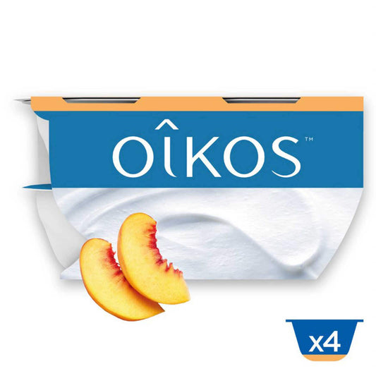 Yaourt | Pêche | Entier | À la grecque | 8,67 €/kg | 4 x 115 gr