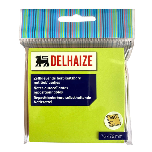 Notes | Autocollant | Neon | 76mm x 76mm | 0,01 €/pc | 3 x 50 pc