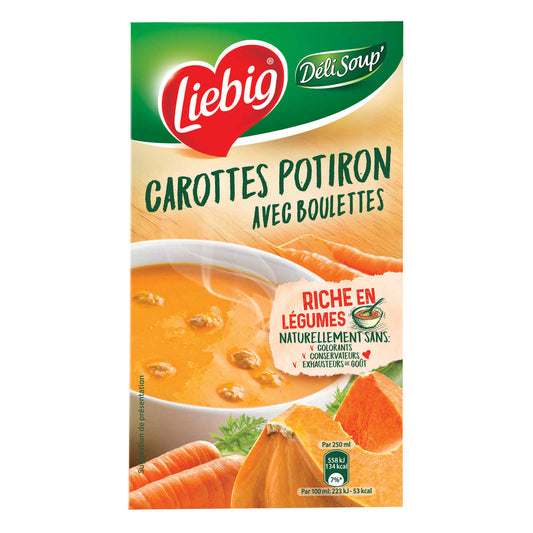 Soupe | Carottes-Potiron-Boulettes | 3,35 €/l | 1 l