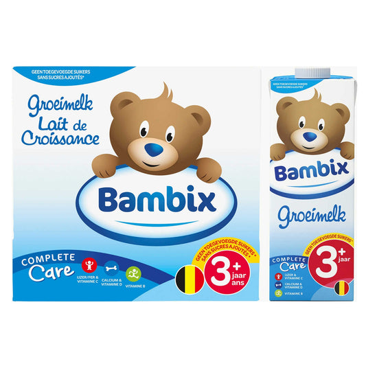 Lait de croissance | Nature | 3+ | 2,05 €/l | 6 x 1 l