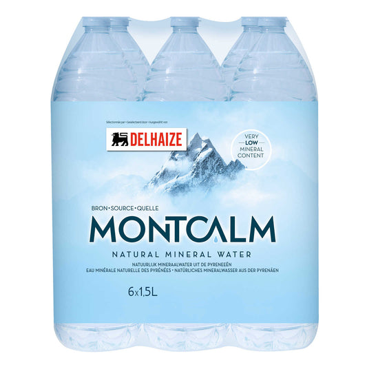 Eau Minérale| Non pétillante | PET | 0,43 €/l | 6 x 1,5 l
