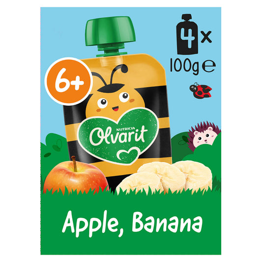 Gourde | Pomme Banane | 6M | 11,63 €/kg | 4 x 100 gr