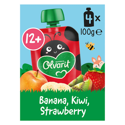 Gourde | Banane Kiwi Fraise | 12M | 11,98 €/kg | 4 x 100 gr