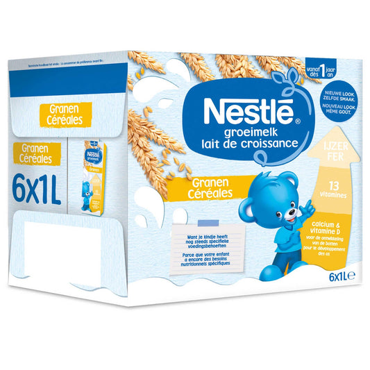 Lait de croissance | Liquide | Céréales | 1+ | 2,08 €/l | 6 x 1 l