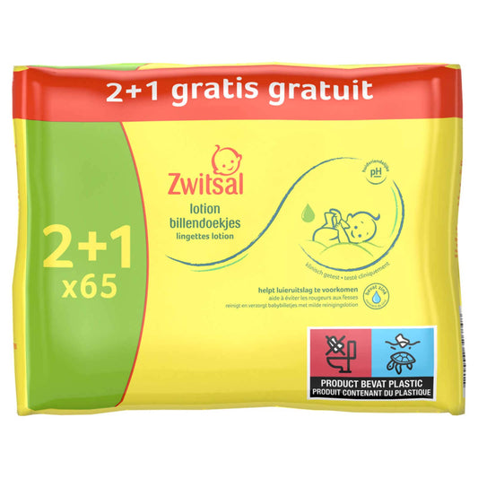 Lingettes | Lotion | 2+1 Gratuit | 0,03 €/pc | 195 pc