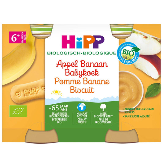 Panade | Pomme Banane Biscuit | 6M | Bio | 10,50 €/kg | 2 x 190 gr