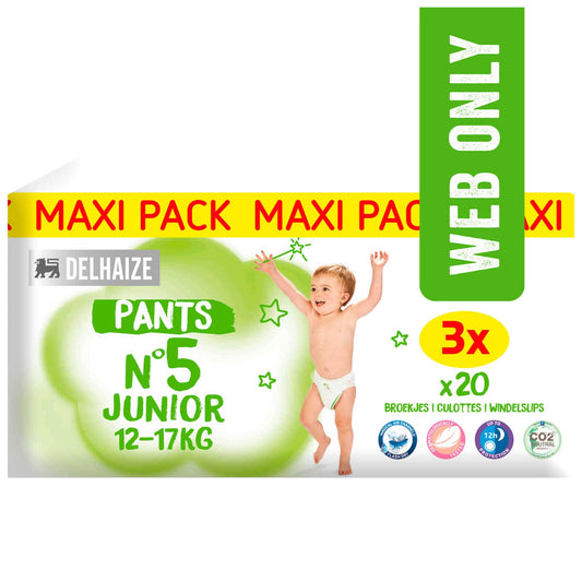 Culottes | Taille 5 | Tripack | Eco | 0,27 €/pc | 3 x 20 pc