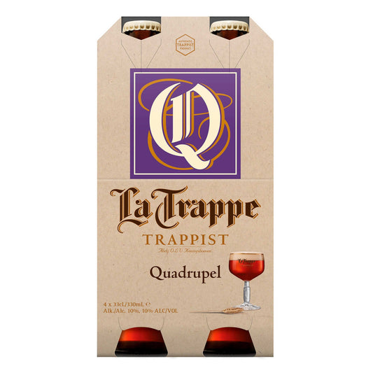 Bière Trappiste | Quadrupel | 10% | Bouteille | 6,02 €/l | 4 x 33 cl