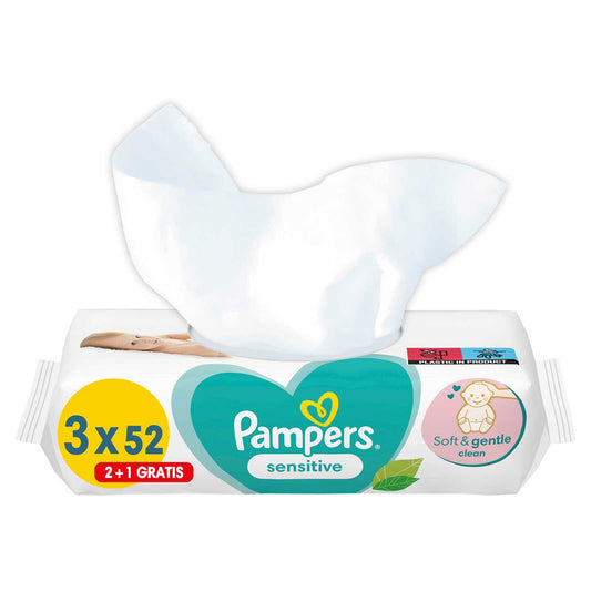 Lingettes | 2+1 Gratuit | 0,04 €/pc | 156 pc