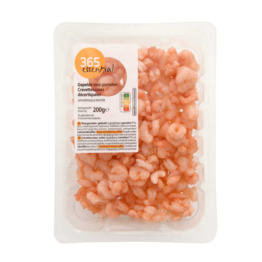 Crevettes roses | Décortiquées | 24,95 €/kg | 200 gr