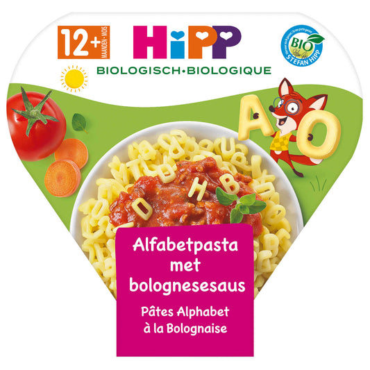 Repas | Pâtes Alphabet Bolognaise | 12M | Bio | 14,57 €/kg | 230 gr