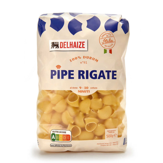 Pâtes | Pipe Rigate | 2,38 €/kg | 500 gr