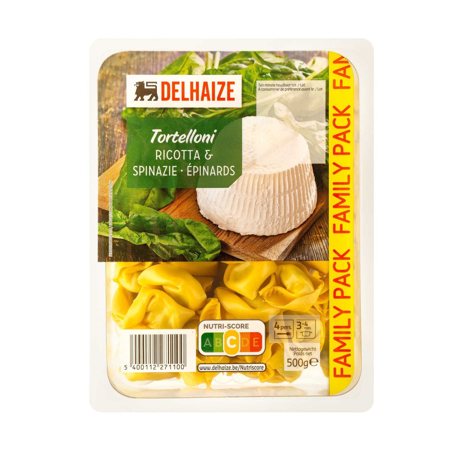 Tortelloni | Ricotta & épinards | 6,50 €/kg | 500 gr