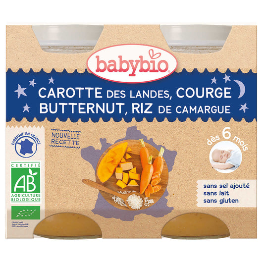 Repas | Carotte Potimarron Riz | 6M | Bio | 10,48 €/kg | 400 gr