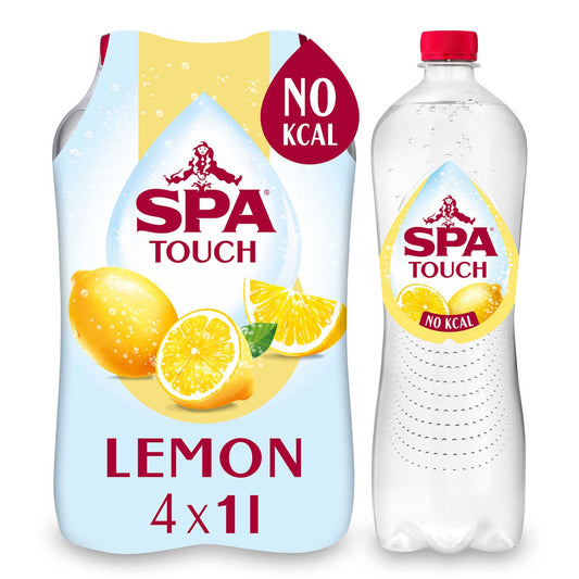 Eau minérale | Citron | Pétillante | PET | 1,62 €/l | 4 x 1 l