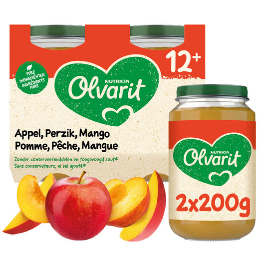 Repas | Pomme Pêche Mangue | 12M | 10,23 €/kg | 2 x 200 gr