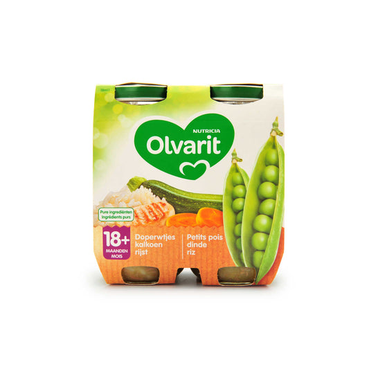 Repas | Petit pois Dinde Riz | 18M | 9,38 €/kg | 2 x 250 gr