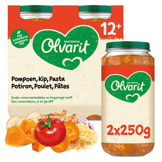 Repas | Potiron Poulet Pâtes | 12M | 5,98 €/kg | 2 x 250 gr