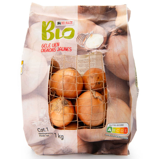 Oignons | Jaunes | Emballés | Bio | 2,29 €/kg | 1 kg