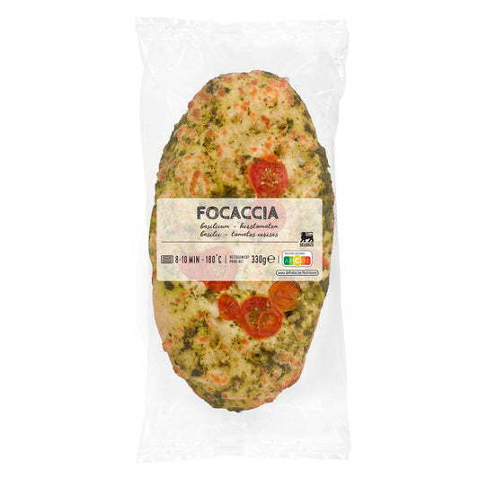 Focaccia | Basilic | Tomate | 9,06 €/kg | 330 gr