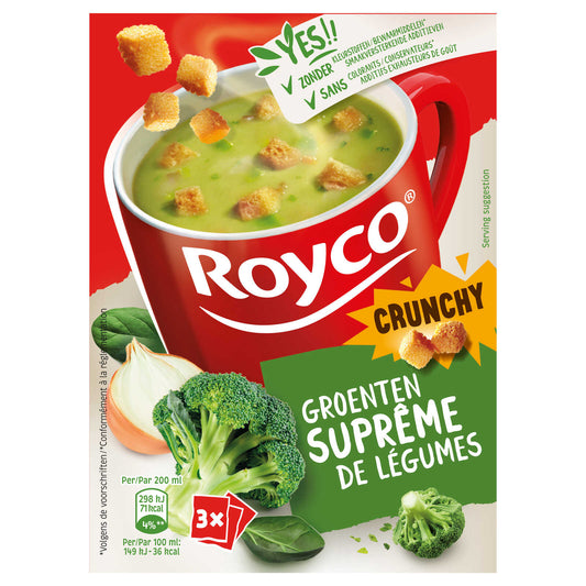 Soupe | Suprême de légumes | Crunchy | 41,72 €/kg | 3 x 15,9 gr