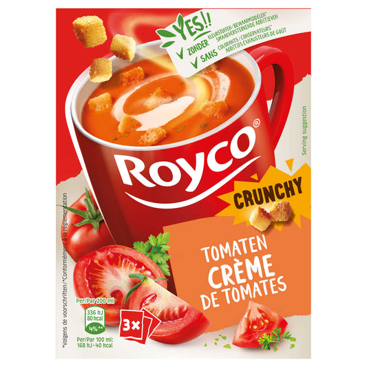 Soupe | Crème de tomates | Crunchy | 36,65 €/kg | 3 x 18,1 gr