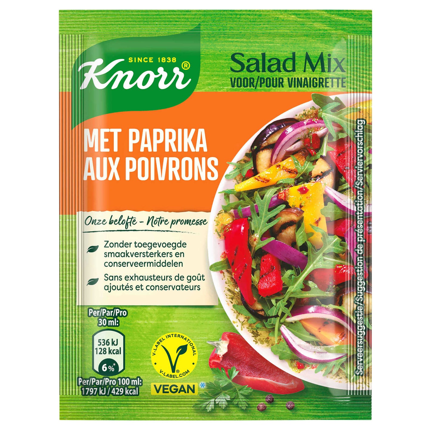 Epices | Vinaigrette | Poivron | Salad mix | 62,59 €/kg | 27 gr
