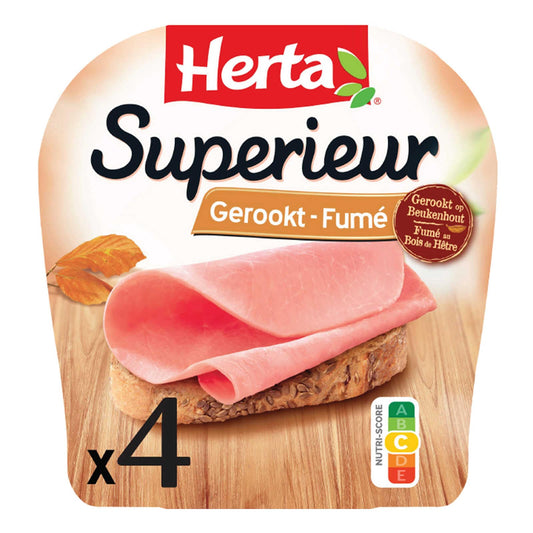 Jambon superieur | Fumé | 4 tranches | 29,93 €/kg | 140 gr