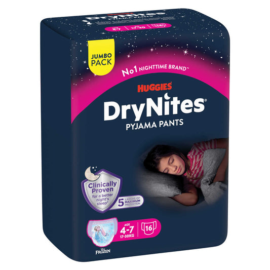 Culottes de nuit | Fille | Absorbant | 4-7 ans | 0,72 €/pc | 16 pc