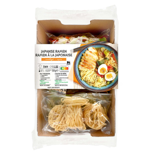 Boîte de repas | Pré-coupé | Ramen japonais | 12,53 €/kg | 550 gr