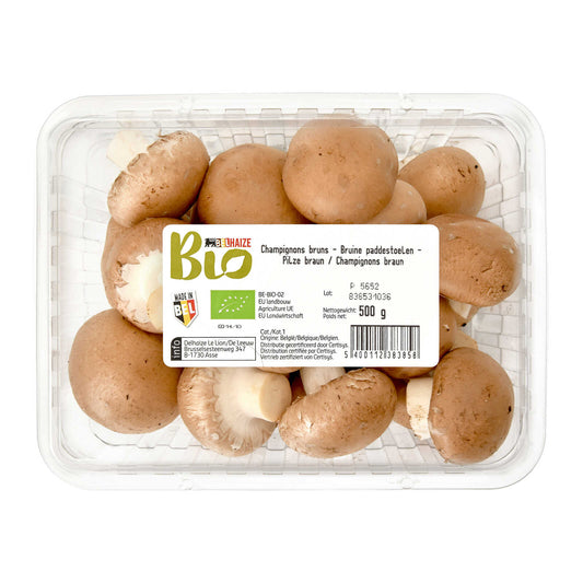 Champignons bruns | Belges | Bio | 7,98 €/kg | 500 gr