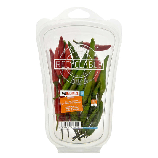 Mini piments mélangés | Emballé | 29,80 €/kg | 50 gr