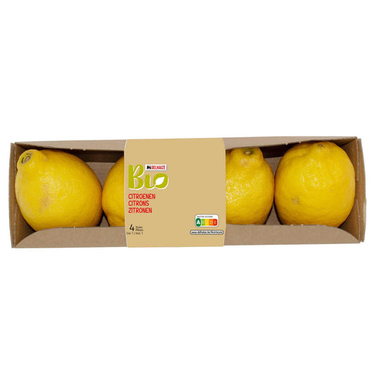 Citrons | 4 pièces | Bio | 4,58 €/kg | 500 gr