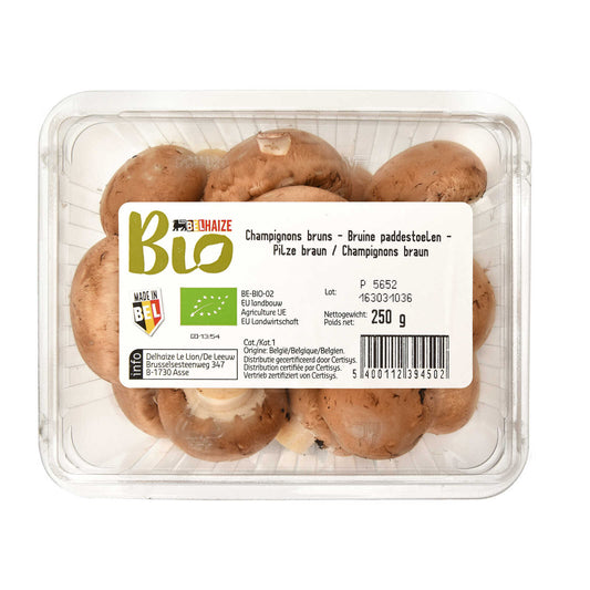 Champignons bruns | Belges | Bio | 7,96 €/kg | 250 gr