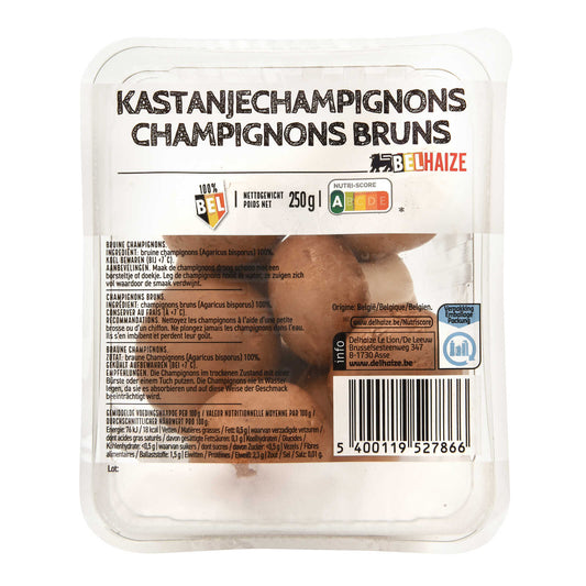Champignons bruns | Belges | 7,96 €/kg | 250 gr