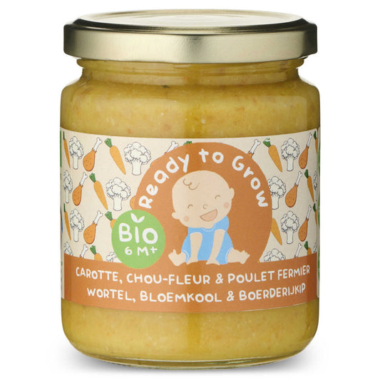 Panade bébé fraiche | Poulet | Chou fleur | 6M | Bio | 20,21 €/kg | 240 gr